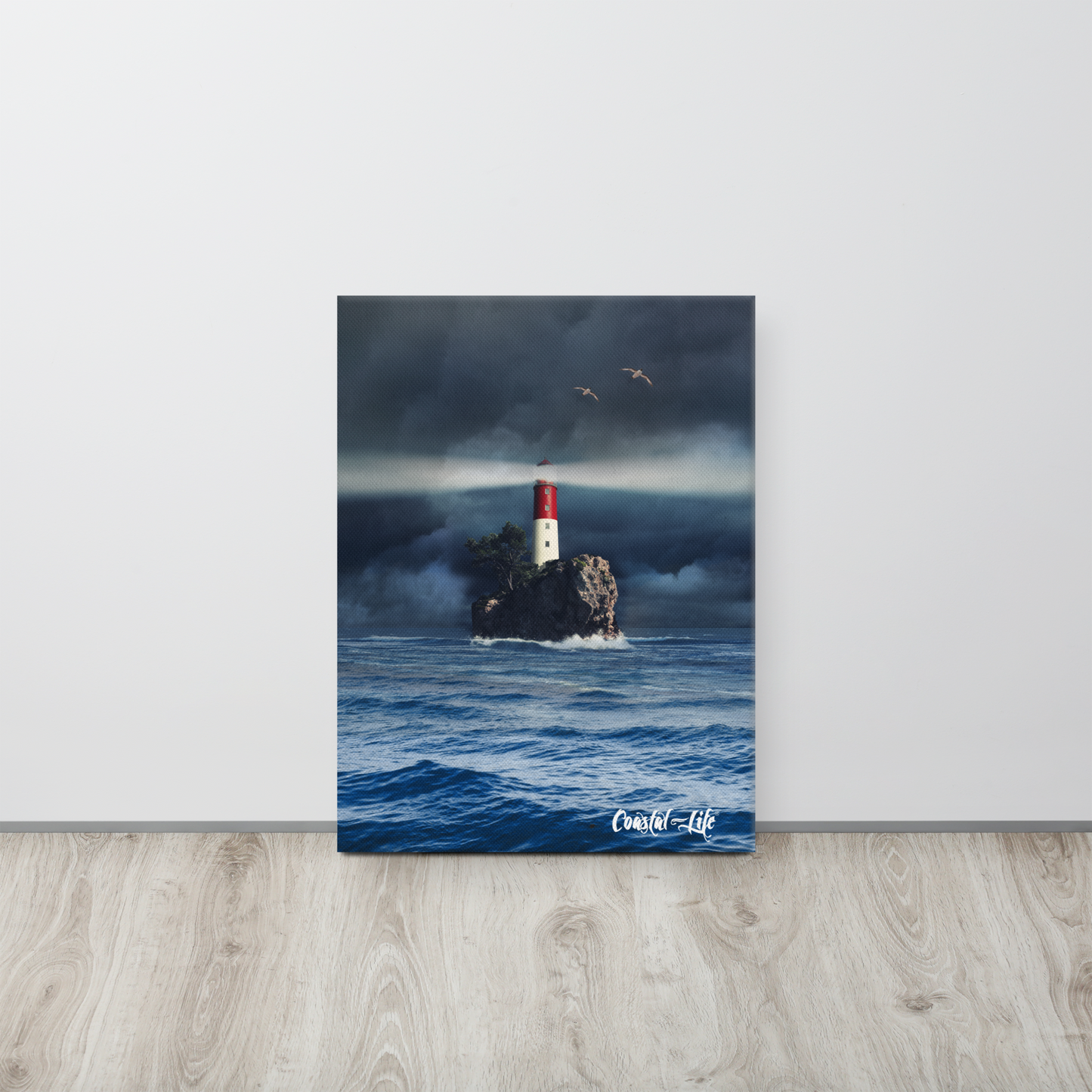 Coastal Life Lighthouse on Canvas