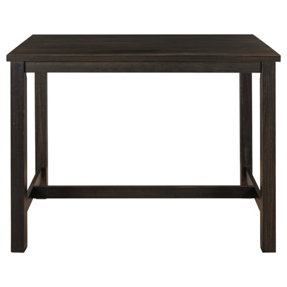 Rustic Wooden Counter Height Dining Table for Small Places, Espresso